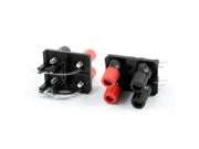 Unique Bargains Black Red Audio Video Av Concentric 4 Female Jack Banana Socket Board 2pcs