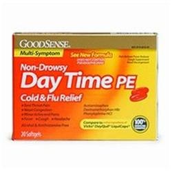 Good Sense Multi-Symptom Daytime PE Cold & Flu Relief Softgels 20 ea