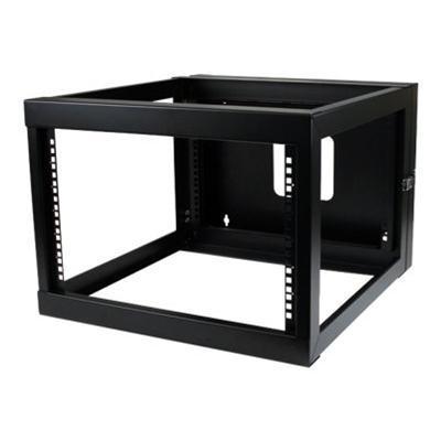 Startech.com Rk619walloh 6u 22in Depth Hinged Open Frame Wall Mount Server Rack - Rack - Wall Mountable - Black - 6u - 22