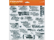 Fiskars Quote Clear Stamps 8"x8"-make A Wish
