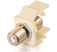 C2g 03814 Snap-in Keystone Jack - F-type Female/female - Ivory