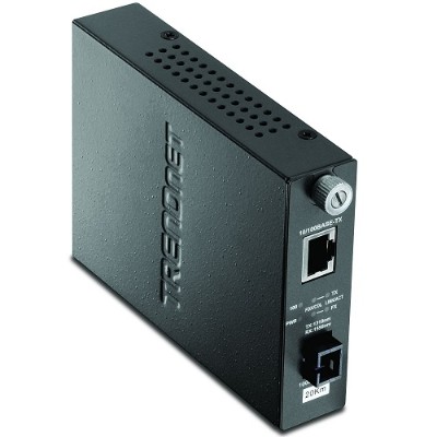 Trendnet Tfc-110s20d3i Intelligent 100base-tx To 100base-fx Dual Wavelength Single Mode Sc Fiber Converter (20 Km / 12.4 Miles)