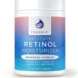 Premium Retinol Cream & Face Moisturizer - ADVANCED Complex - Proven Retinol in a Delicate Formulation - Anti Aging to Erase Wrinkles, Fine Lines and More - Amazing Results, Less Time - Foxbrim 1.7OZ
