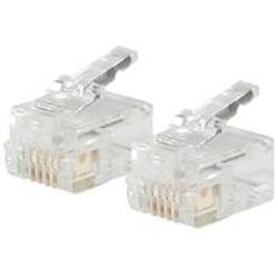 C2G RJ12 6x6 Modular Plug for Flat Stranded Cable - 100pk - RJ-12