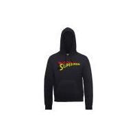 DC Comics Hoody - Superman Telescopic Logo Crackle - Black