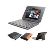 Greatshield Lean Series Ultra Slim Leather Case With Keyboard And Stand For Amazon Kindle Fire Hd 7 Inch Tablet (black / Orange)