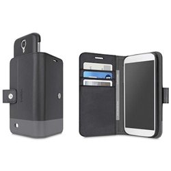 Belkin - Trend Wallet Folio, Galaxy S5, Blacktop/Charcoal. F8M924B1C00