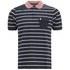 Luke 1977 Men's Albarn Striped Polo Shirt - Navy - S