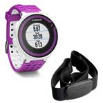 Garmin Forerunner220white/violet Bundle Gps-enabled Sports Watch W/hrm