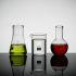 Lab Set of 3 Science Flasks - Clear