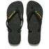 Havaianas Unisex Brasil Logo Flip Flops - Black - EU 35-36/UK 2-3