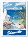 Bermuda - Hamilton Waterfront, Main Island, Somers Isles - Vintage World Travel Poster by Lesnon c.1950s - Master Art Print - 9in x 12in