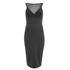 Lavish Alice Women's Mesh Overlay Bodycon Midi Dress - Black - UK 8