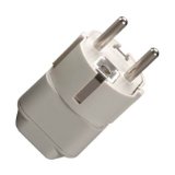Grounded Adapter Plug America to Europe GUB CE Certified