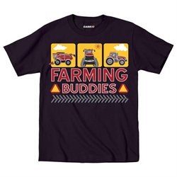 Farming Buddies Tractors Case IH - Toddler T-Shirt - Black - 4T