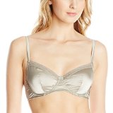 Mimi Holliday Women's Larkspur Comfort Bra, Gunmetal Silk Satin, 36D