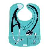Munchkin Easy Wipe Bib (Doctor Easy Wipe Bib - Green)