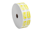 Ticket Roll, Double W/coupon, 2000/rl, Yellow