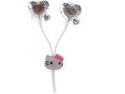 Sakar Hello Kitty Heart Bling Earbud Hk-12309-sil-wal