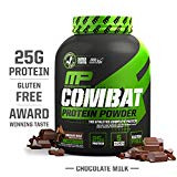 MusclePharm Combat Protein Powder, Essential Whey Protein Powder, Isolate Whey Protein, Casein and Egg Protein with BCAAs and Glutamine for Recovery, Chocolate Milk, 4-Pound, 52 Servings