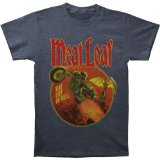 Meatloaf Men's Bat Out Of Hell T-shirt Large Blue