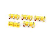 Unique Bargains Audio Video 2 Pin 3 Female Jack Av Concentric Rca Socket Connector 5 Pcs