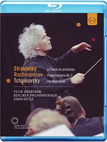 Nutcracker; Le Sacre du Printemps; Piano Concerto No. 3: Rattle conducts Tchaikovsky, Stravinsky & Rachmaninov [Blu-ray]