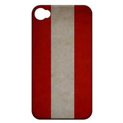Grunge Austria Geeks Designer Line Flag Series Slim Hard Case for Apple iPhone 4/4S