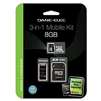 Gigastone Da-3in1c1008g-r 8 Gb Microsdhc - Class 10 - 1 Card