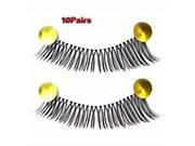 10 Pairs Of Reusable Natural And Regular Long False Eyelashes