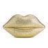 Lulu Guinness Women's Perspex Lips Clutch Bag - Gold Glitter