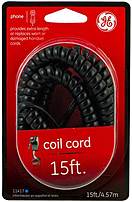 Ge 030878114172 11417 15 Feet Phone Coil Cord - Black