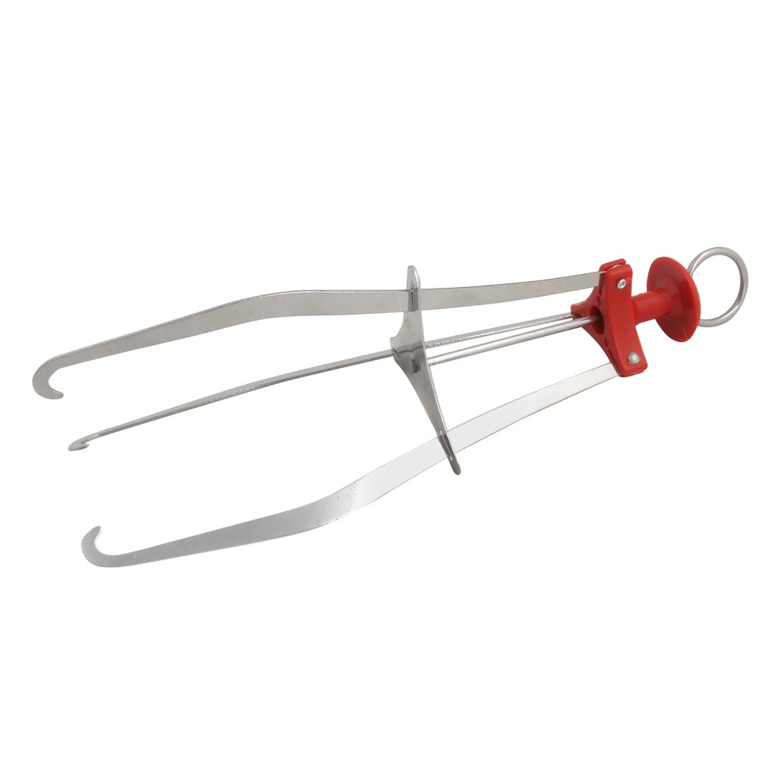 Unique Bargains Unique Bargains Kitchen Red Plastic Silver Tone Metal Clamp Dishes Bowls Plate Clip