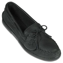 Minnetonka 499W WIDE Black - Womens Moccasins