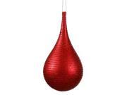 Vickerman 25454 - 4" Red Matte Glitter Onion Drop
