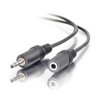 C2g 40410 50ft 3.5mm M/f Stereo Audio Extension Cable - Audio Extension Cable - Stereo Mini Jack (m) To Stereo Mini Jack (f) - 50 Ft - Shielded - Black