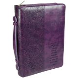 Faith Is Being Sure Luxeleather Bible Cover, Purple, Medium