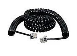 Black Box Ej300-0006 Modular Coiled Handset Cord - 2 X Rj-22 (m) - 6 Feet - Black