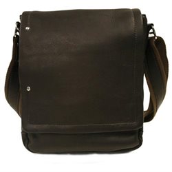 Piel Personalized Leather Flap-Over Carry-All