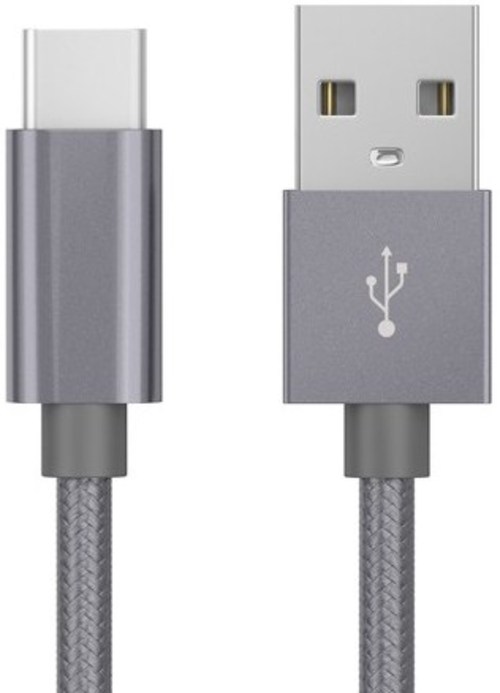 Just Wireless 705954051633 10 Feet Braided Usb Type-c To Usb Cable - Space Gray