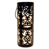Everlasting Glow LED Indoor/Outdoor Lantern And LED Candle, Timer, Bisque, 5