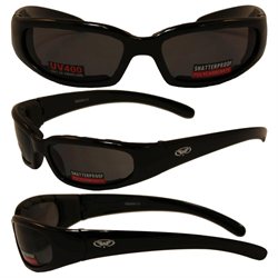 Global Vision Chicago Smoked Motorcycle Sun Glasses With Versatile Fit These Fit Well On Small To La