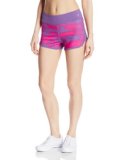 Spalding Women's Run Essentials Barcode Print Short, Grape Zeal, Small
