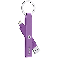 Belkin Mixit↑ Lightning To Usb Keychain - 1 X Type A Male Usb - 1 X Lightning Male Proprietary Connector - Purple F8j172btpur