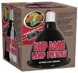 Zoo Med Deep Dome Lamp Fixture, Black