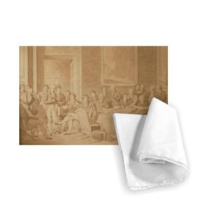 The Congress of Vienna, 1815 (pencil & w/c) (SEE ALSO 217258) by Jean-Baptiste Isabey - Tea Towel 100% Cotton - Art247 - Tea Towel - 46x70cm