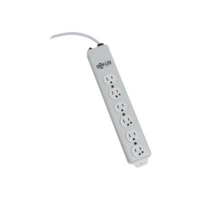 Tripplite Ps-606-hg Power Strip Hospital Medical 120v 5-15r-hg 6 Outlet 6' Cord Metal - Power Distribution Strip - 15 A - Ac 120 V - Input: Nema 5-15 - Output C