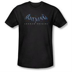 Mens BATMAN ARKHAM ORIGINS Short Sleeve LOGO XLarge Slim Fit T-Shirt Tee