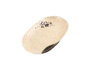 Plastic Lotus Pattern Oval Shape Soy Snacks Dessert Plate 8