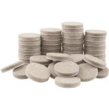Self-Stick 1-Inch Furniture Round Felt Pads for Hard Surfaces, Oatmeal, 48-Piece